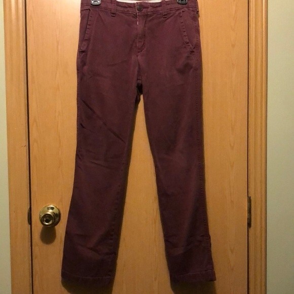 Abercrombie and fitch kids size 13/14 straight maroon - Picture 1 of 8